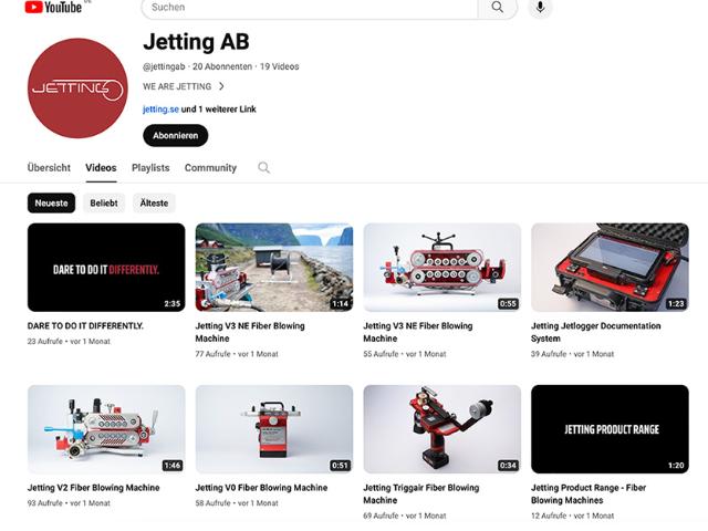 Screenshot of the YouTube channel